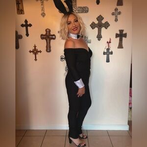 Black off shoulder pant set